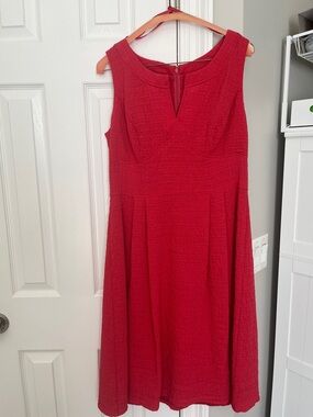 Talbots Coral Textured Midi Dress